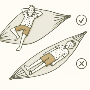 La meilleure position pour être confortablement installé dans un hamac 