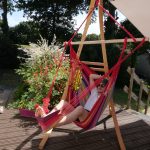 Utilisation de la grande chaise hamac avec repose pied