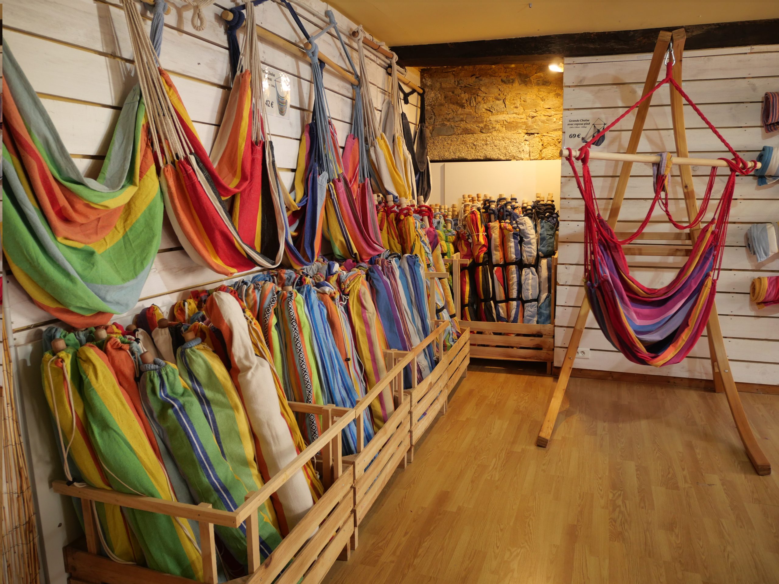 Exposition de hamac et chaise hamac