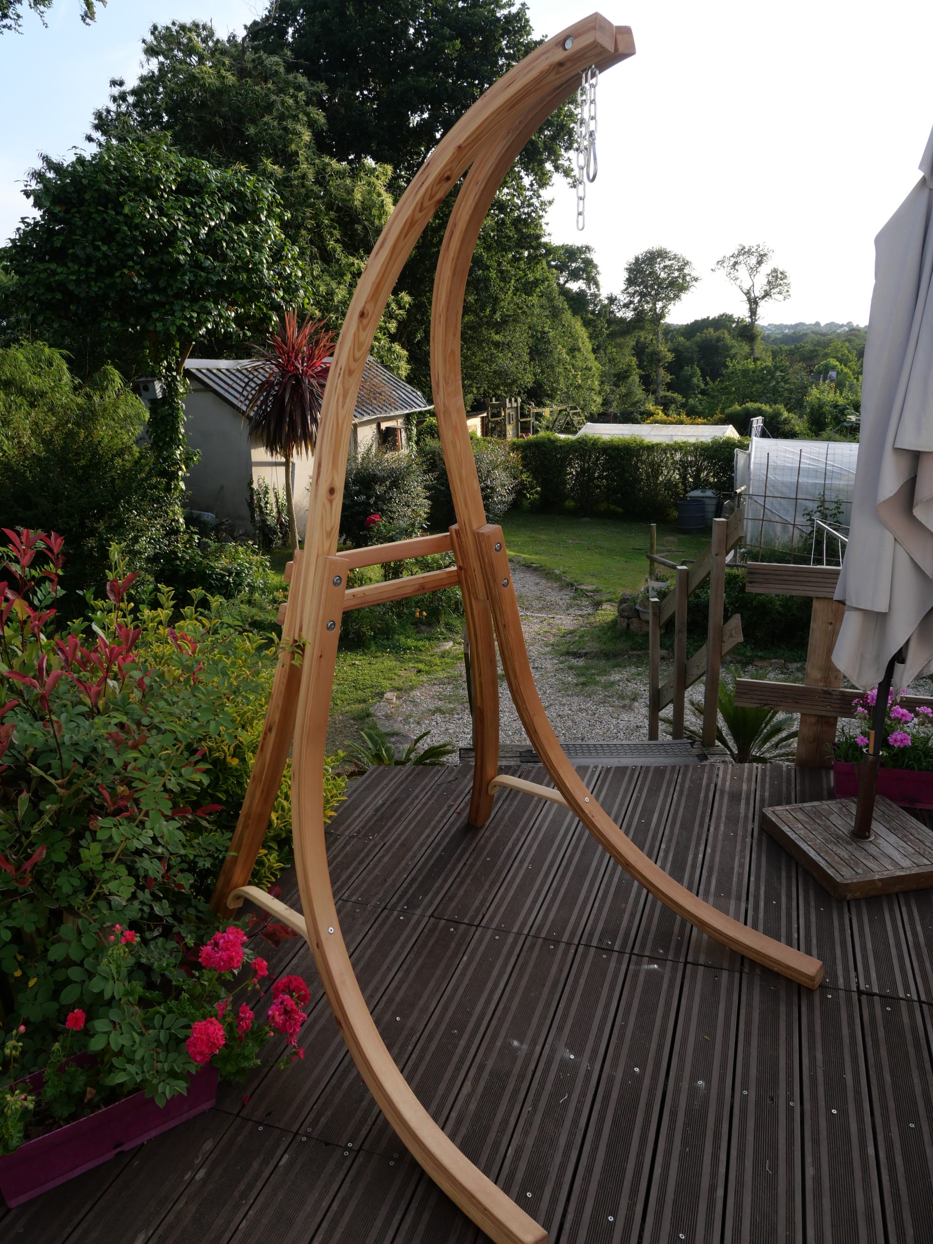 Support pour chaise hamac en bois mélèze